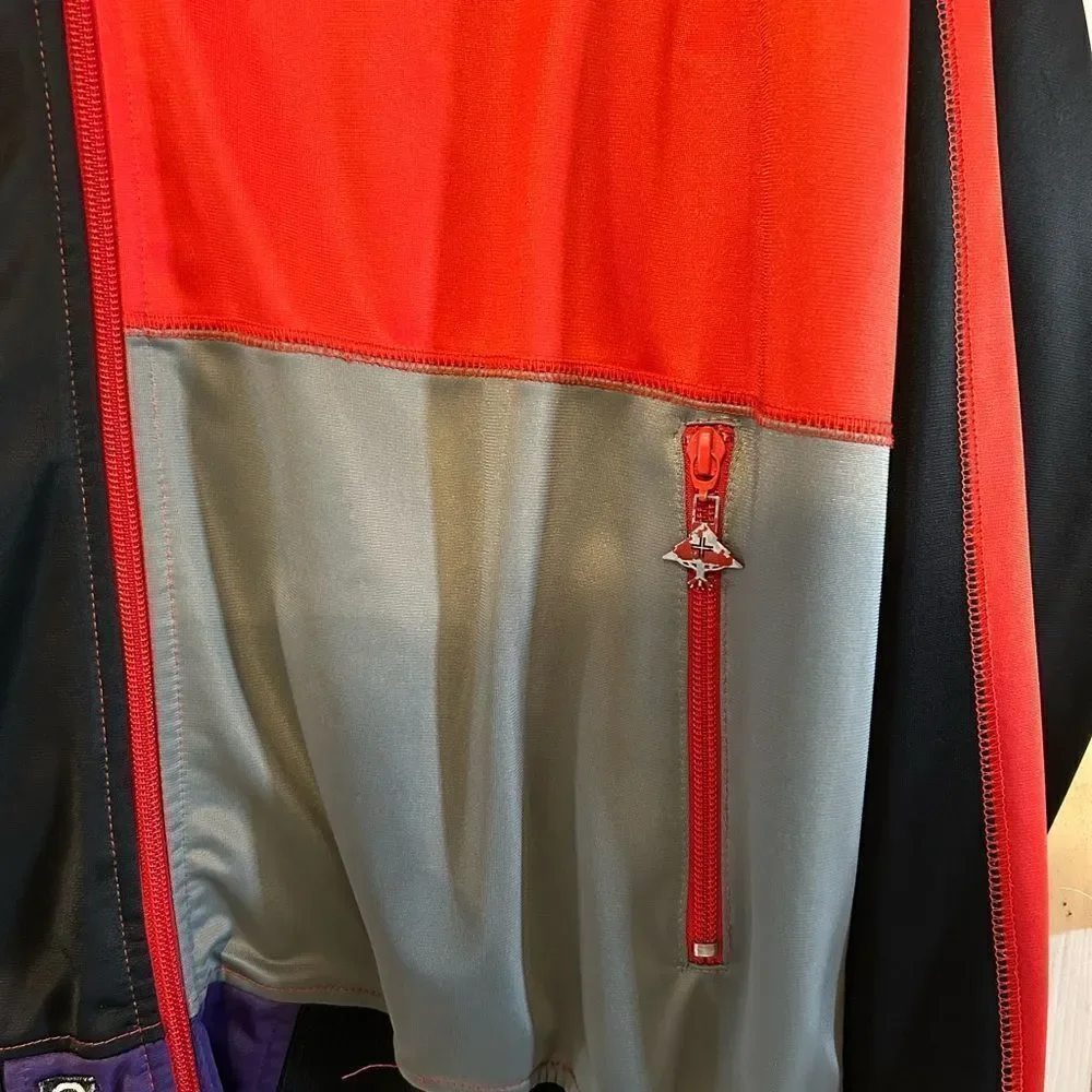 LRG Men’s XL Colorblock Zip Jacket G-Tek Knowledge Streetwear Red Black Gray